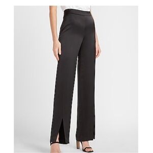 Express Black Satin Wide Leg Women's Pants